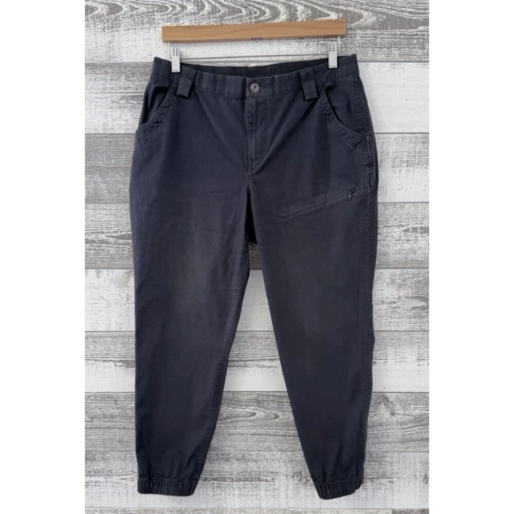 Duluth Trading Co Ankle Pants Womens 12 (Fit 32x26) Gray Stretch Hiking Trousers